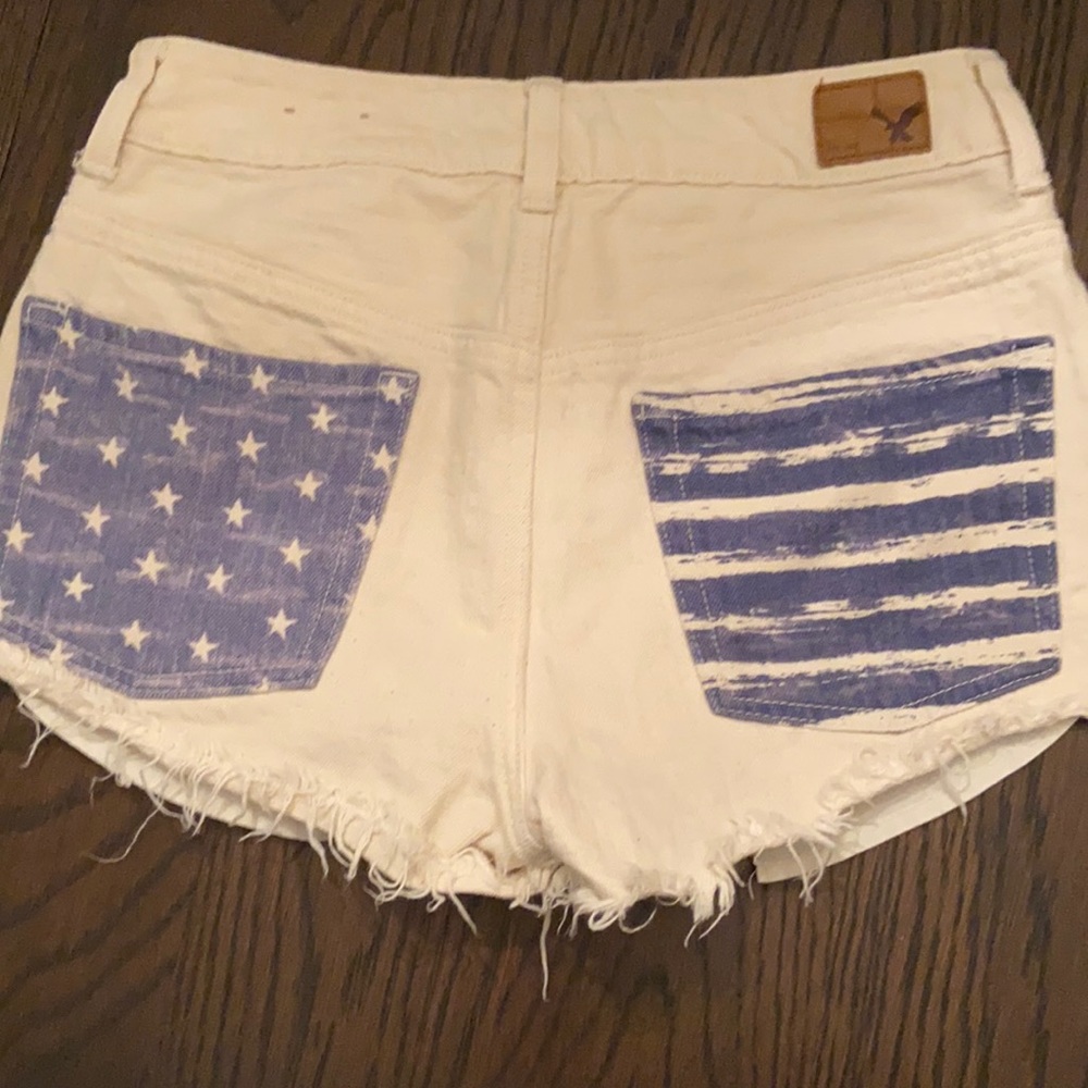 American Eagle Outfitters white jean shorts